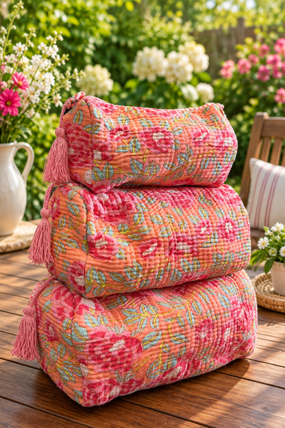 Quilted Makeup/Toiletry Bag