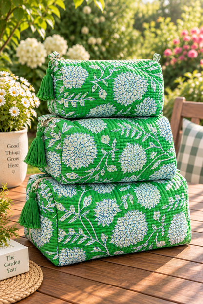Quilted Makeup/Toiletry Bag