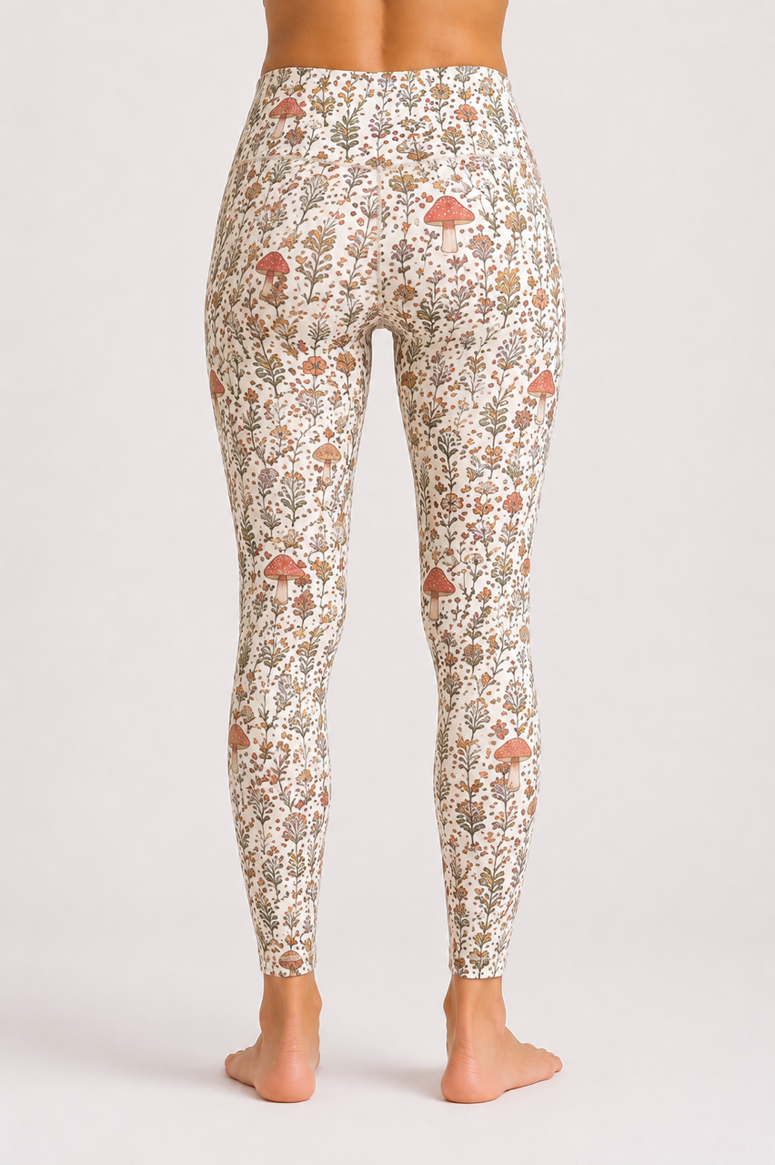 Whimsical Mushroom Print Legging