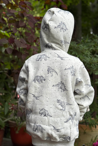 Classic Dino Fleece Zipper Hoodie - Kids