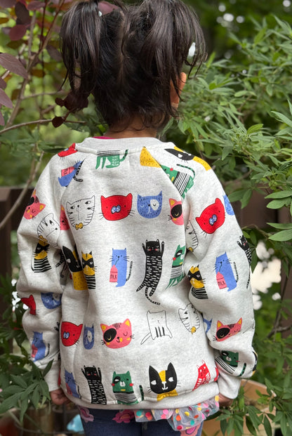 Colorful Cats Sweatshirt - Kids
