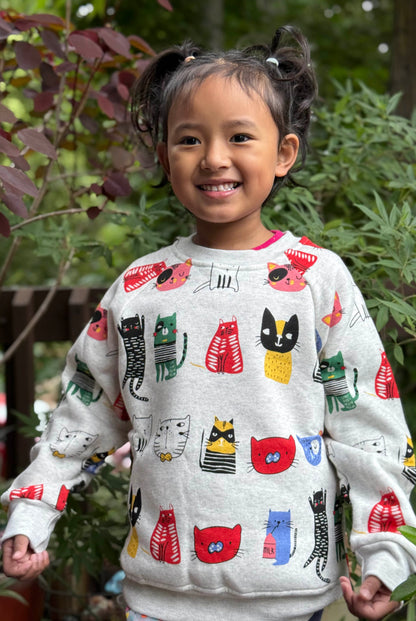 Colorful Cats Sweatshirt - Kids
