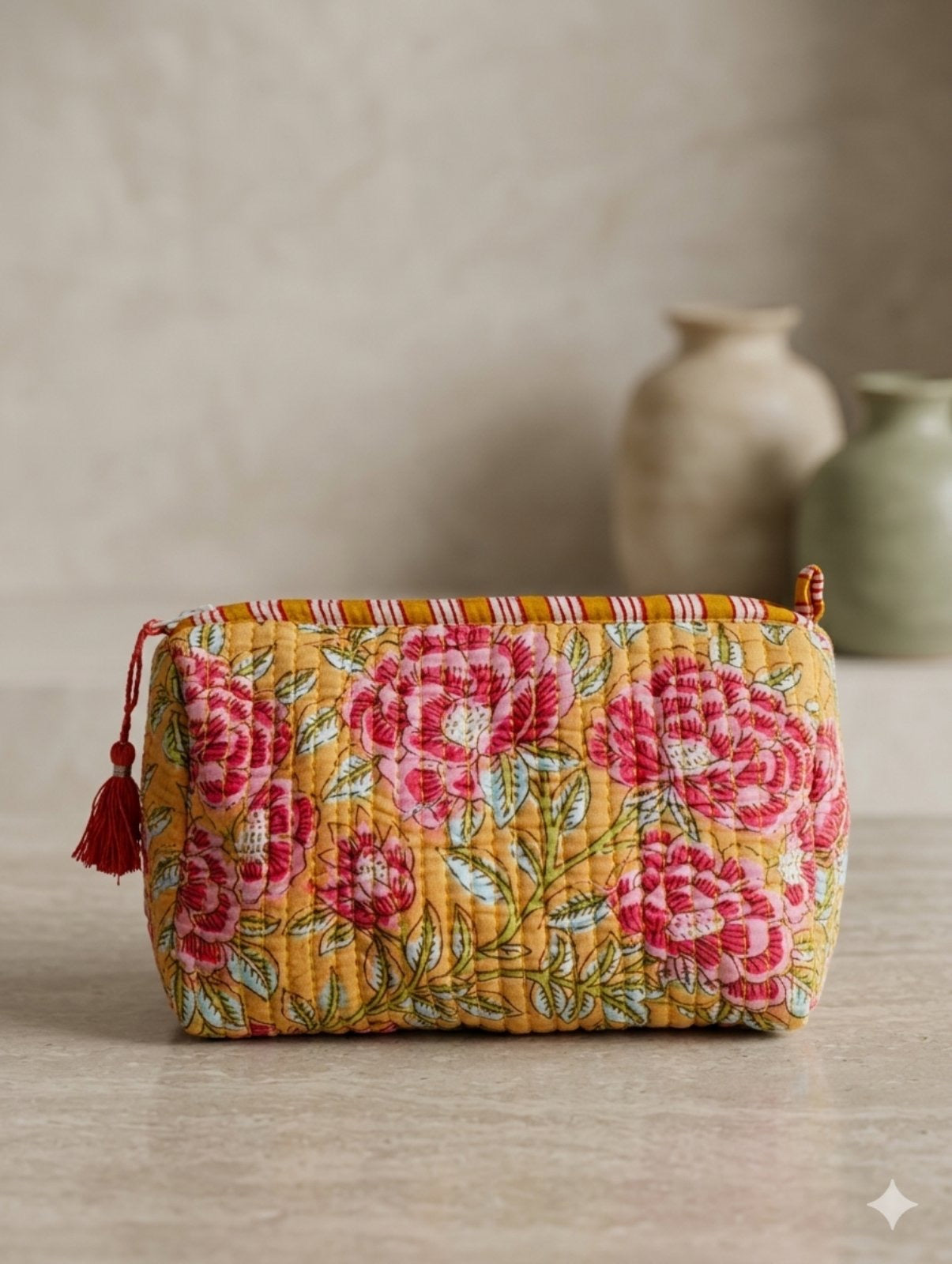 Quilted Makeup/Toiletry Bag