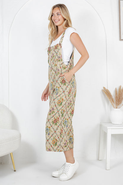 Floral Tapestry Wide Leg Overall