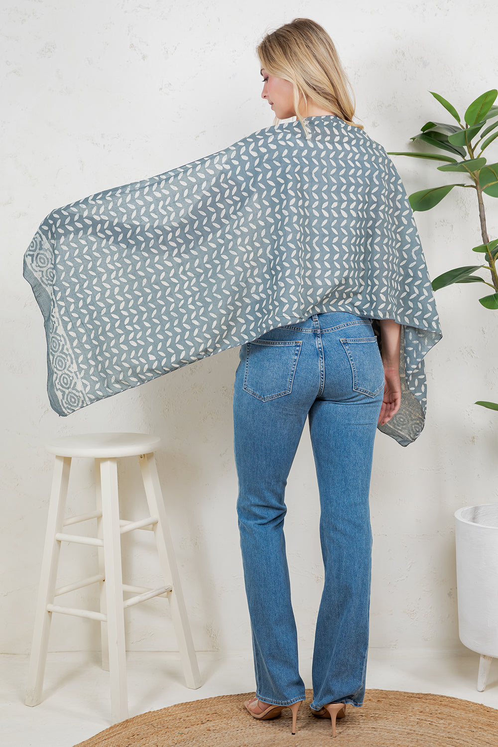 Hand Block Print Cotton Scarf