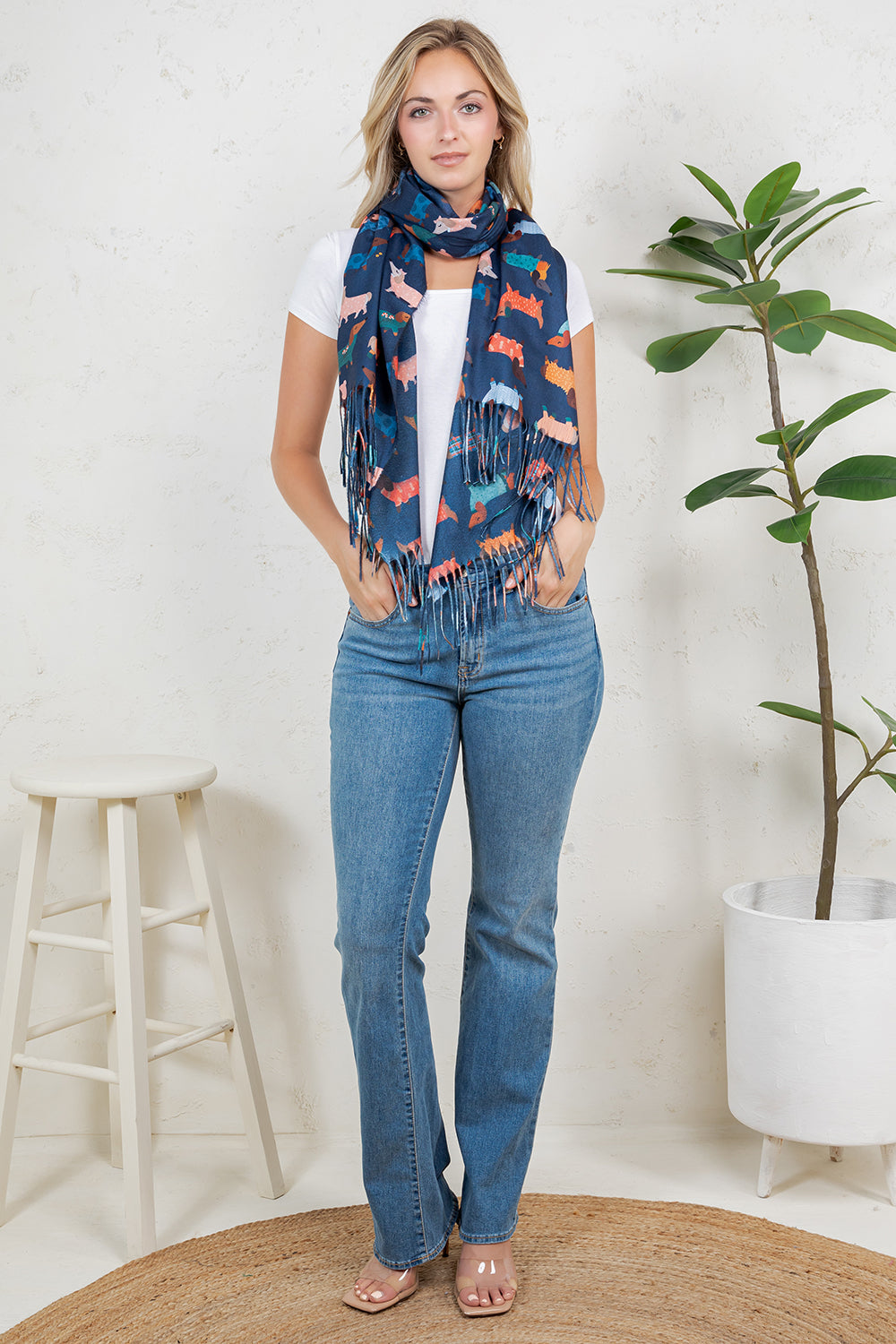 DOG PRINT SCARF