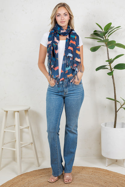 DOG PRINT SCARF