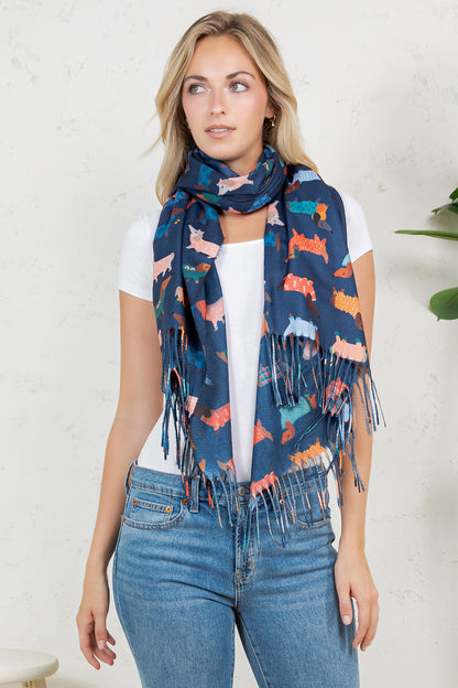 DOG PRINT SCARF