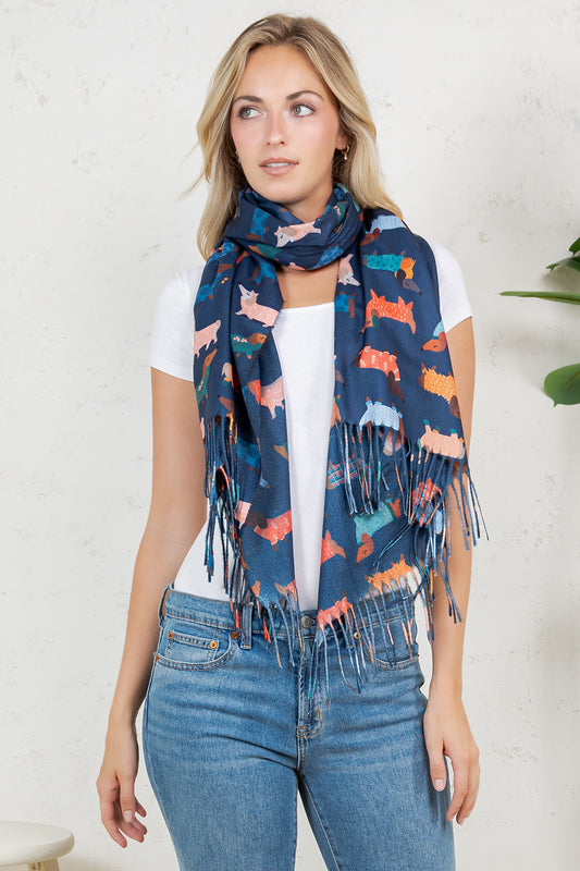 DOG PRINT SCARF