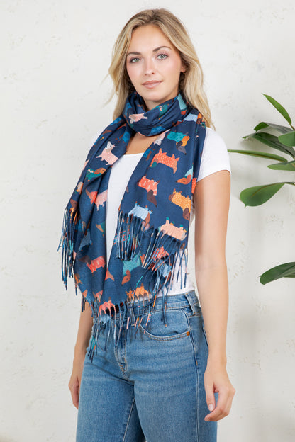 DOG PRINT SCARF