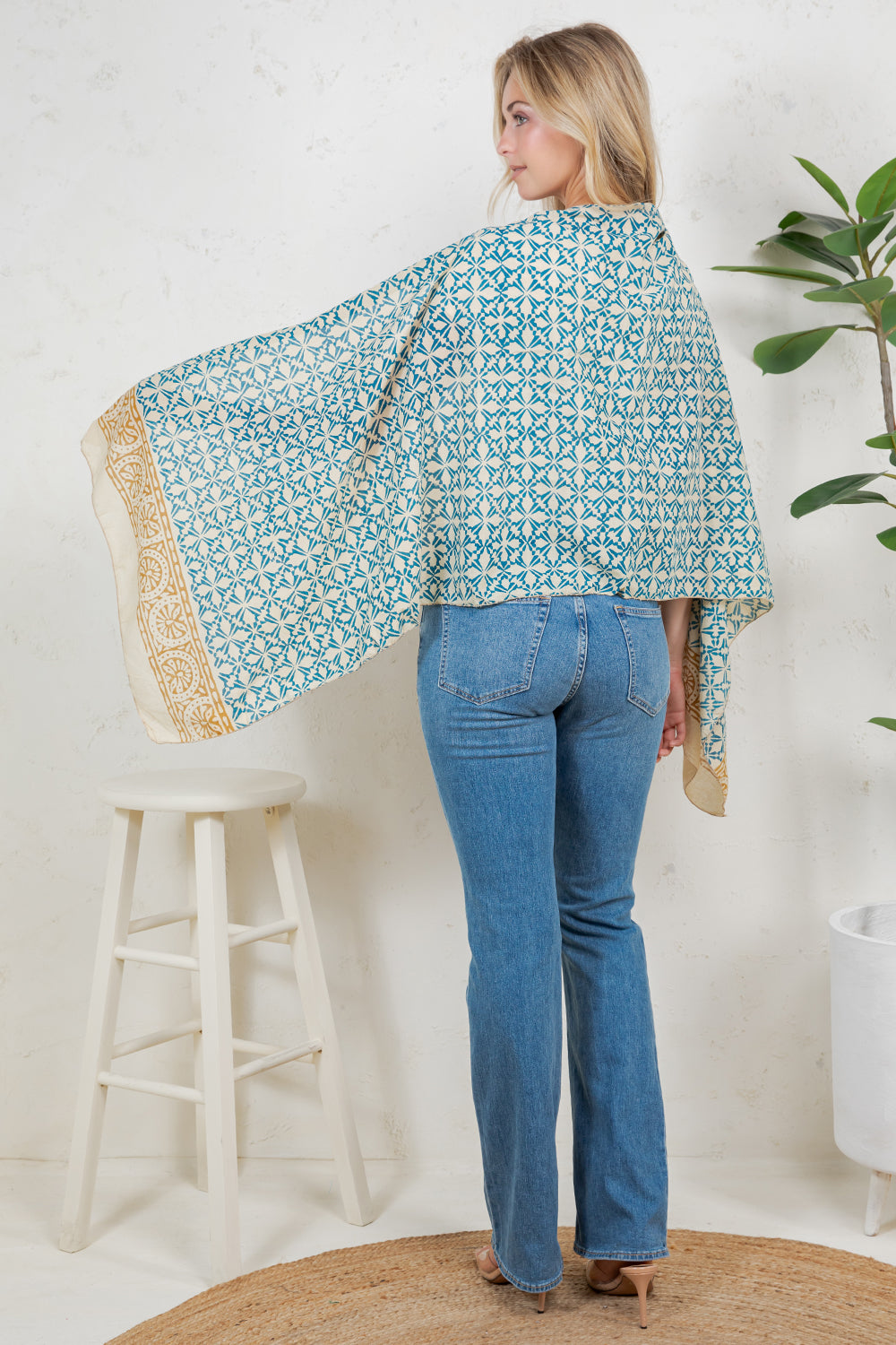 Hand Block Print Cotton Scarf