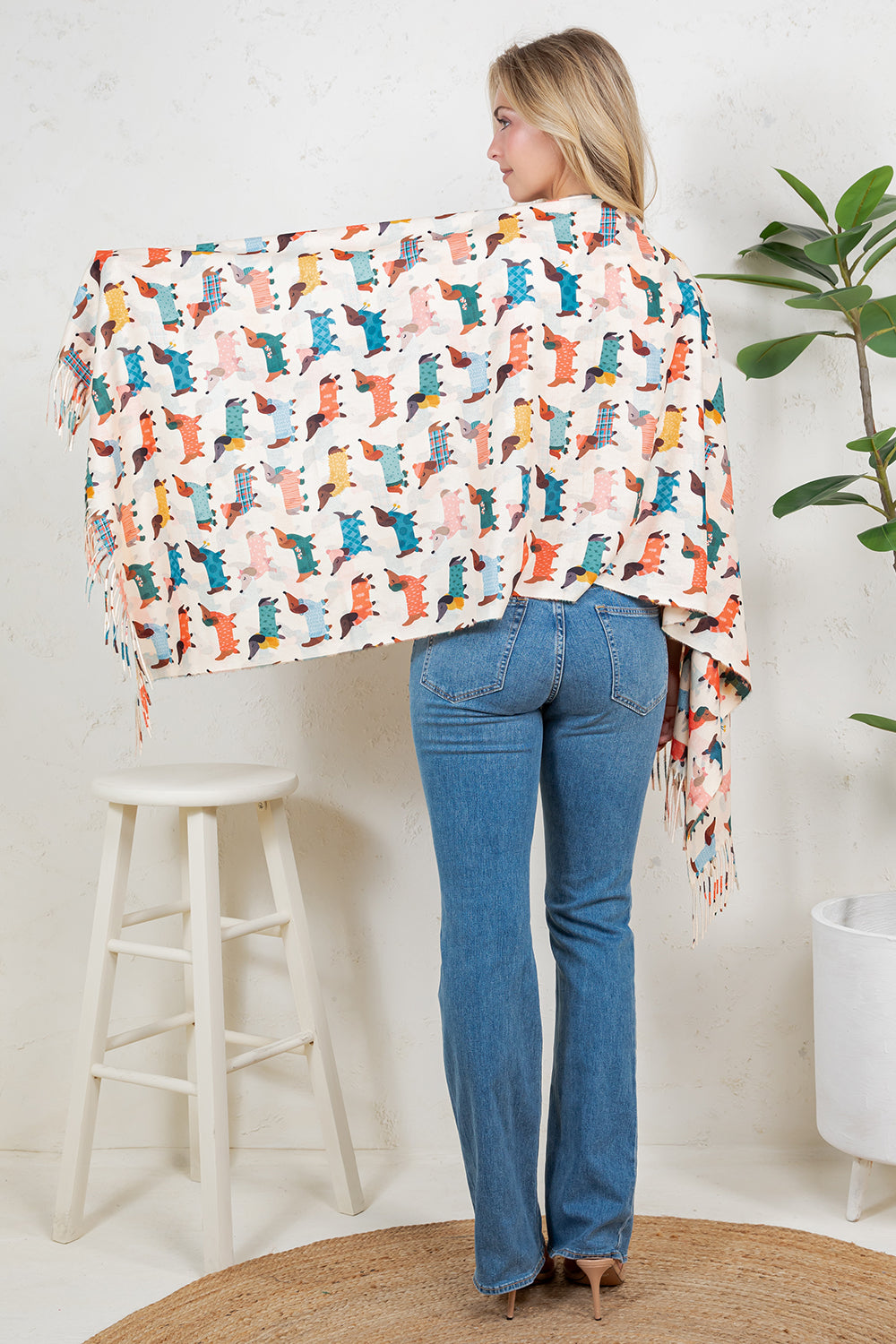 DOG PRINT SCARF