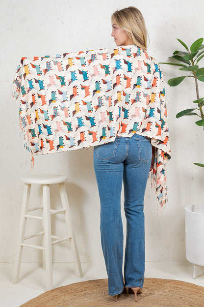 DOG PRINT SCARF