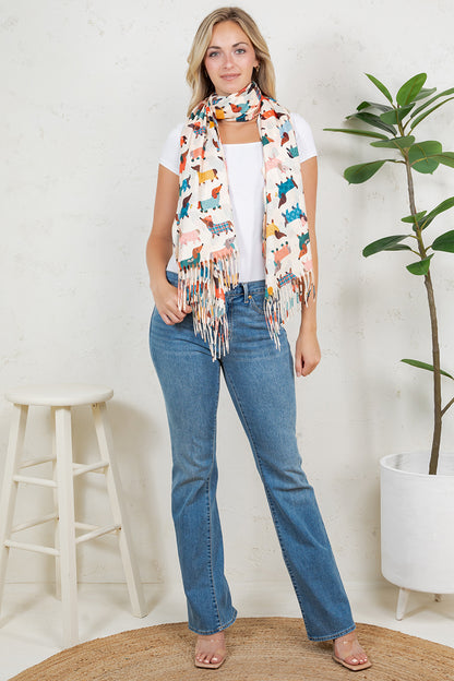 DOG PRINT SCARF