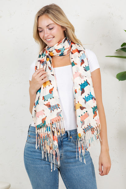 DOG PRINT SCARF
