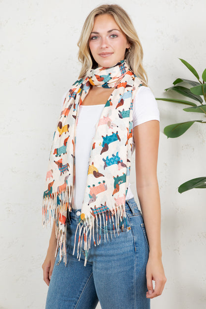 DOG PRINT SCARF
