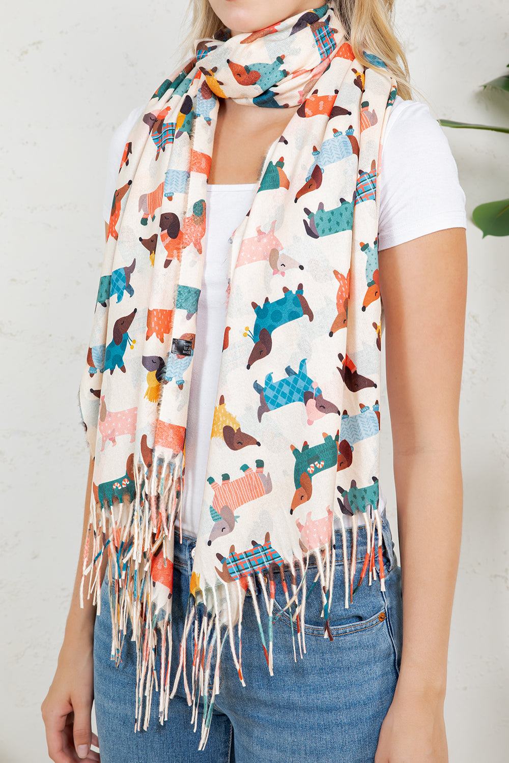 DOG PRINT SCARF