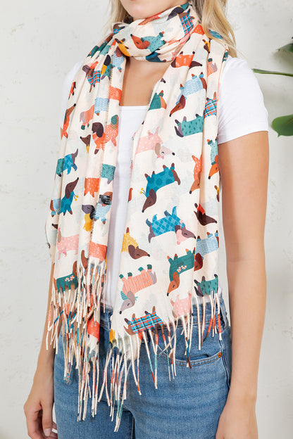 DOG PRINT SCARF