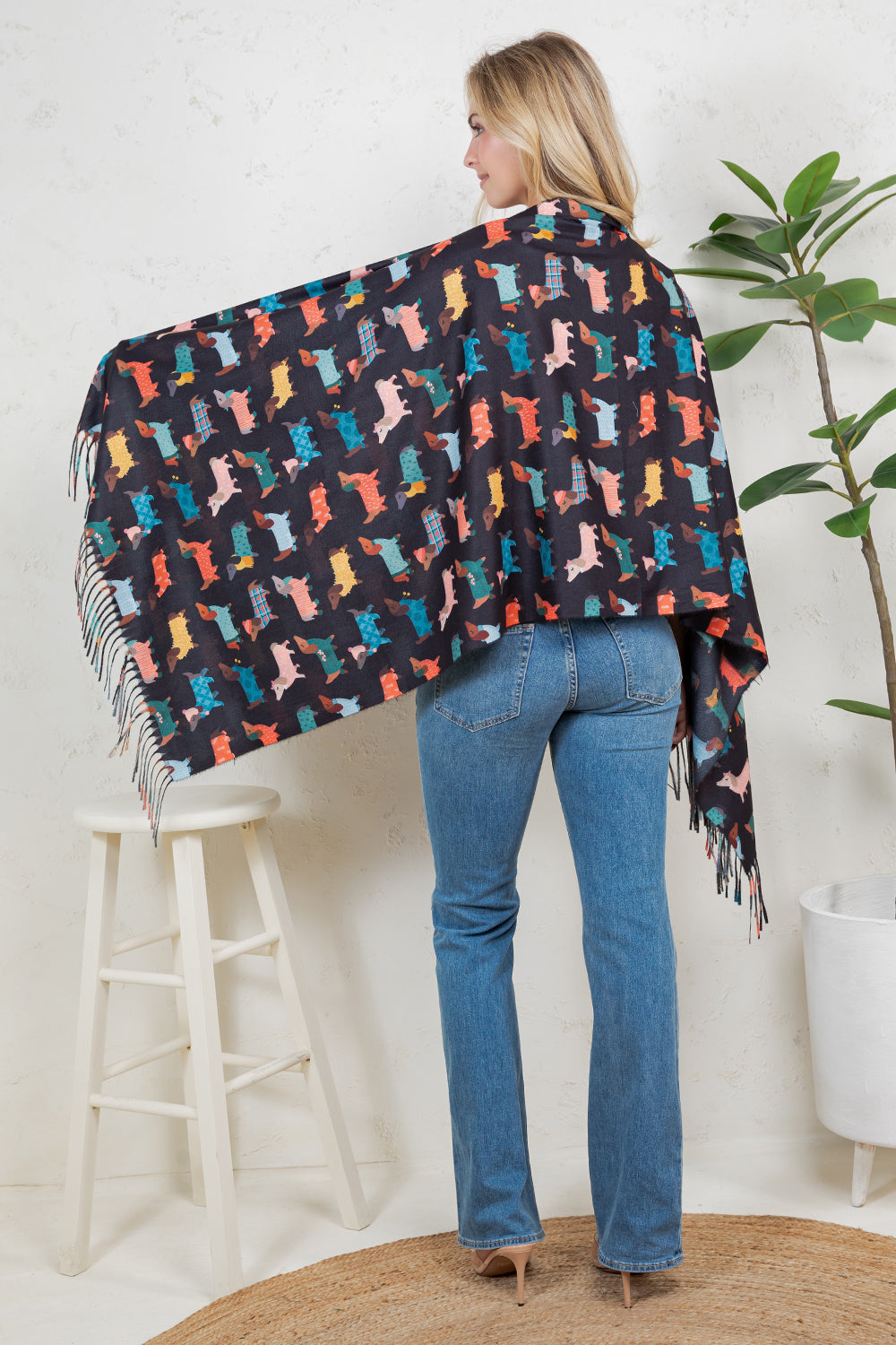 DOG PRINT SCARF
