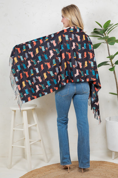 DOG PRINT SCARF