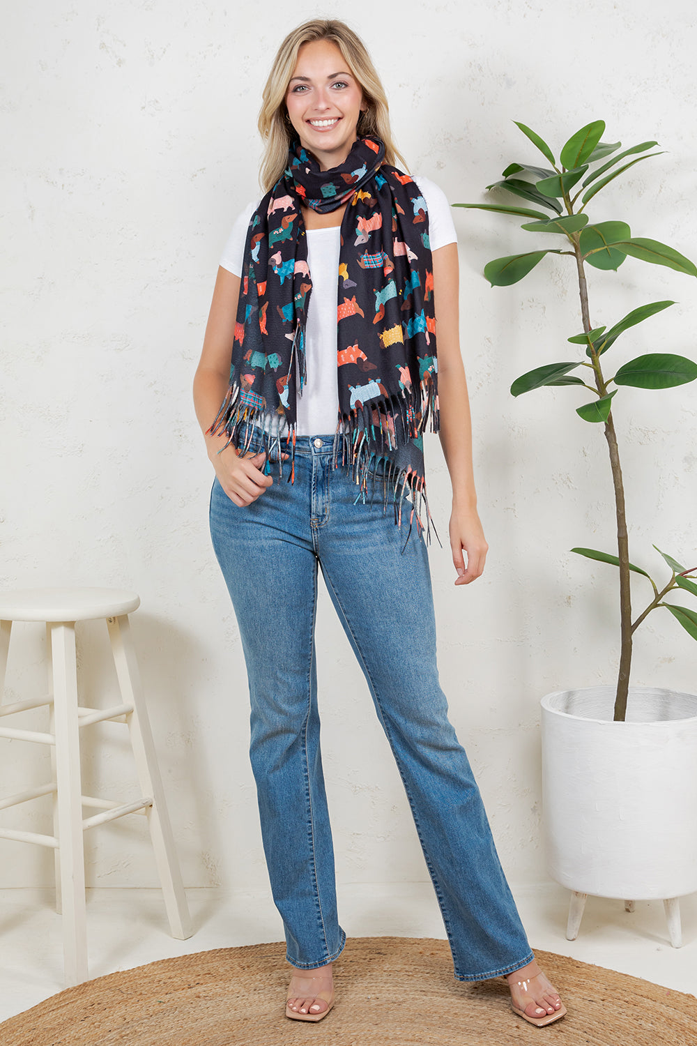 DOG PRINT SCARF