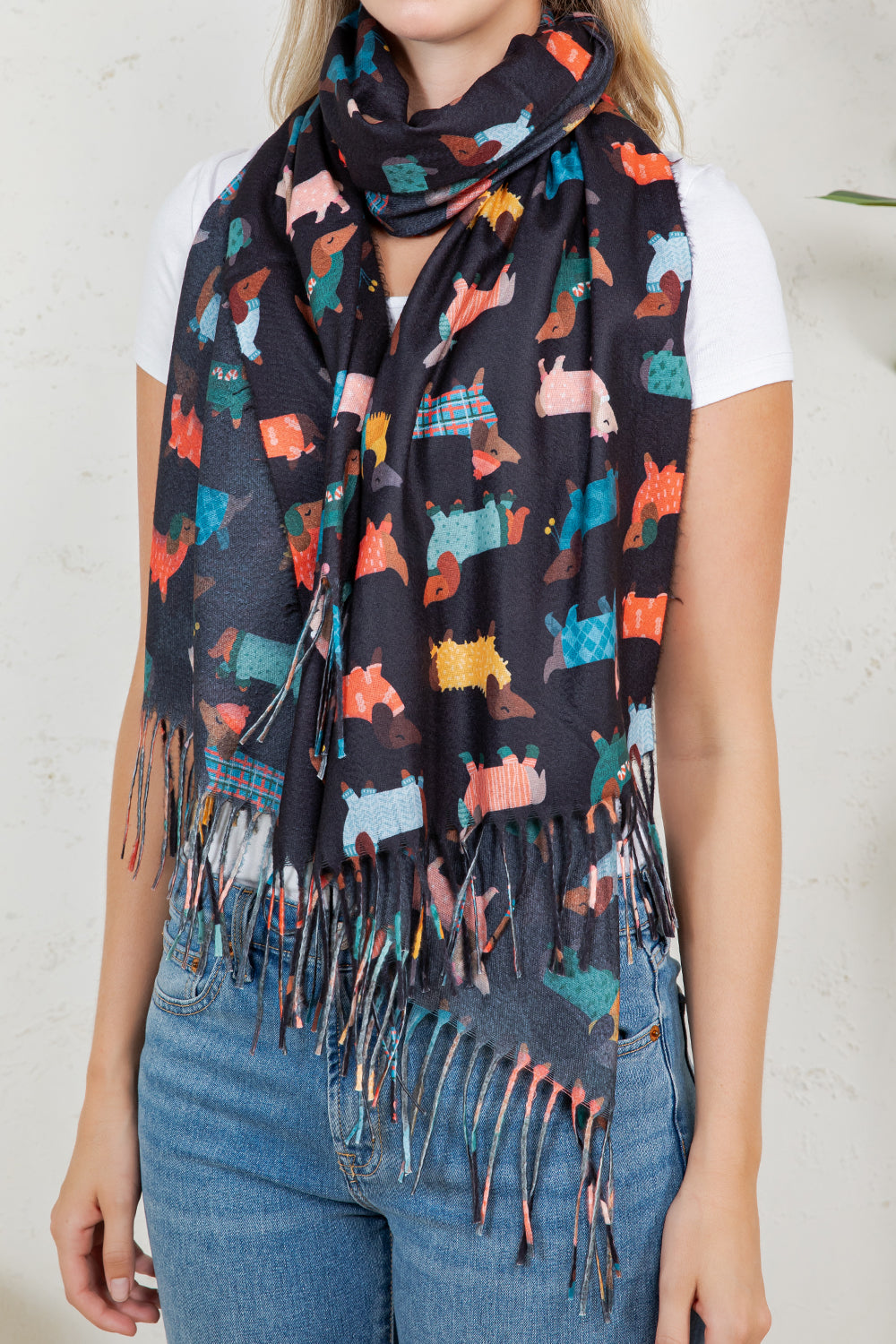 DOG PRINT SCARF