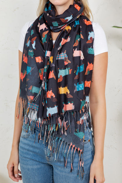 DOG PRINT SCARF