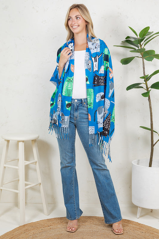 Variety Of Playful Cat Scarf