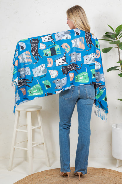 Variety Of Playful Cat Scarf