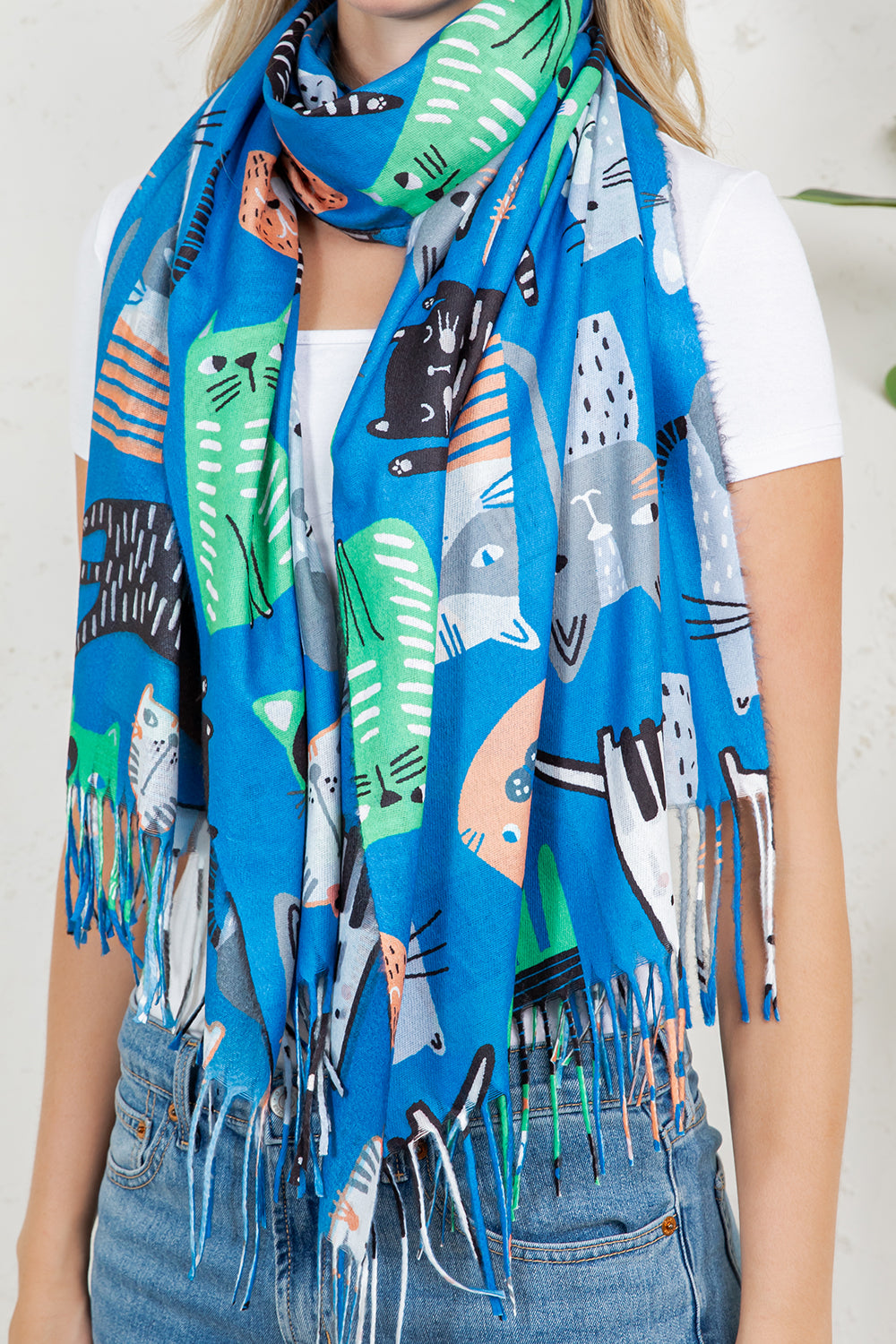 Variety Of Playful Cat Scarf