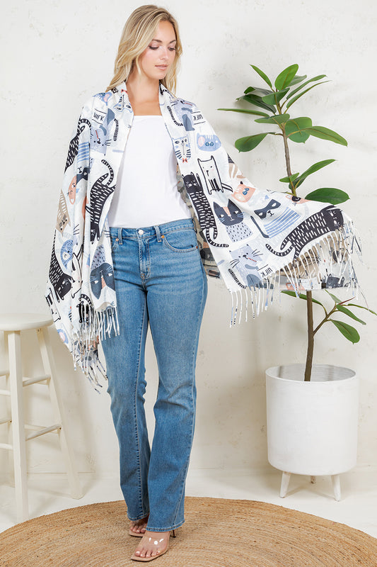 Variety Of Playful Cat Scarf