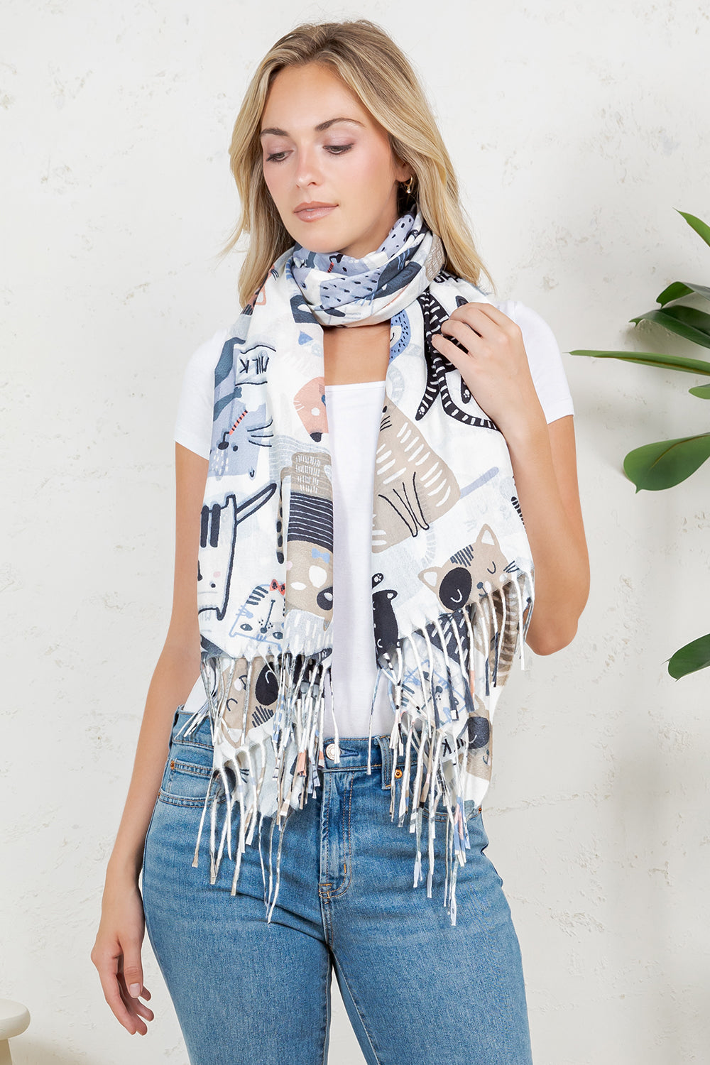 Variety Of Playful Cat Scarf