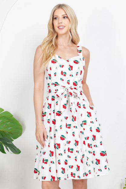 Cherry Print Retro Dress
