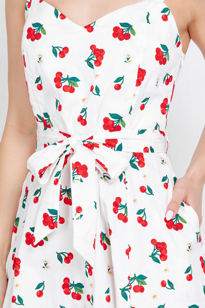 Cherry Print Retro Dress