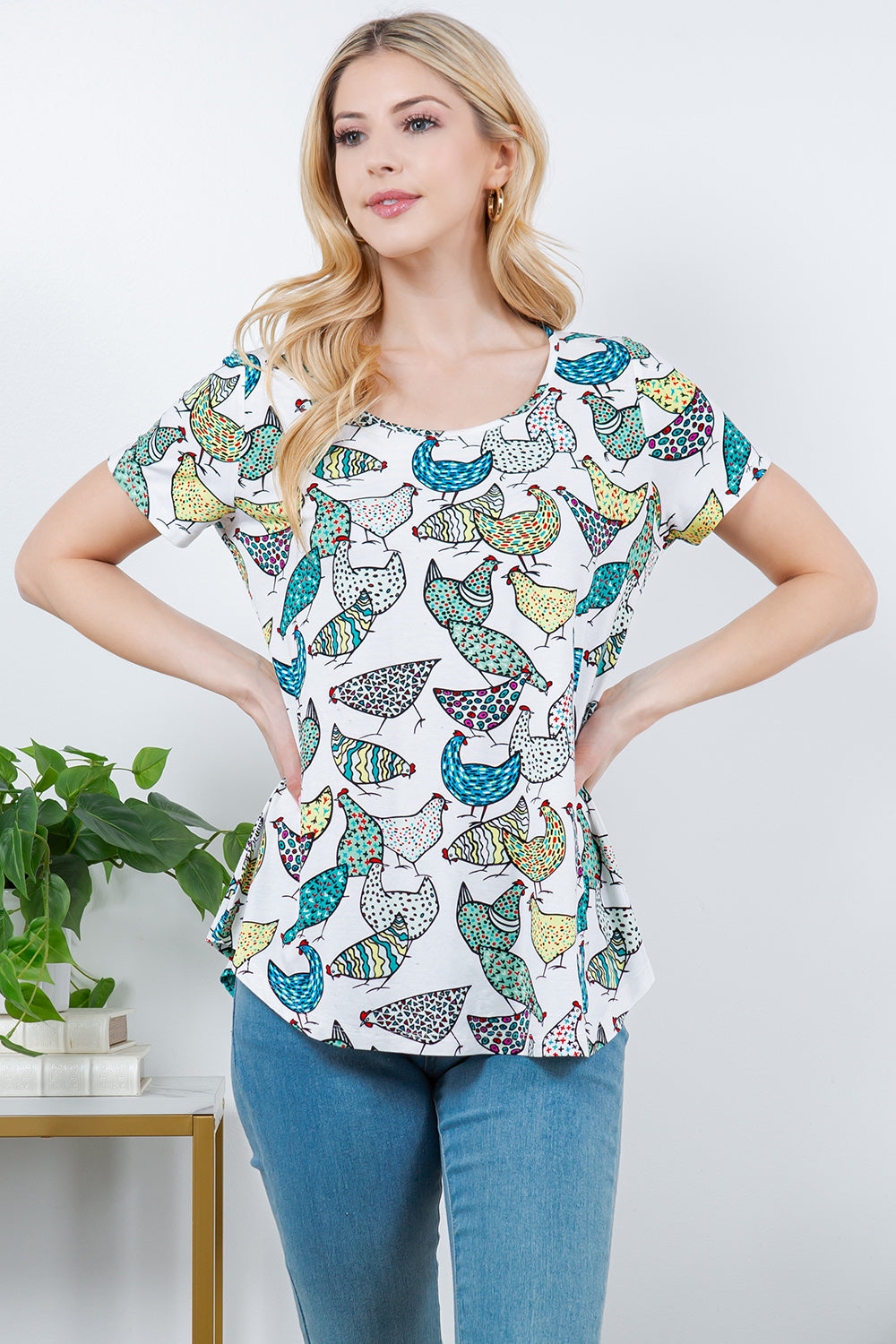 Retro Chicken SS Top