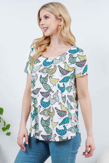 Retro Chicken SS Top