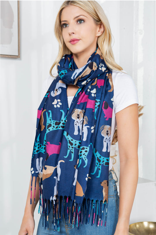 DOG PRINT SCARF