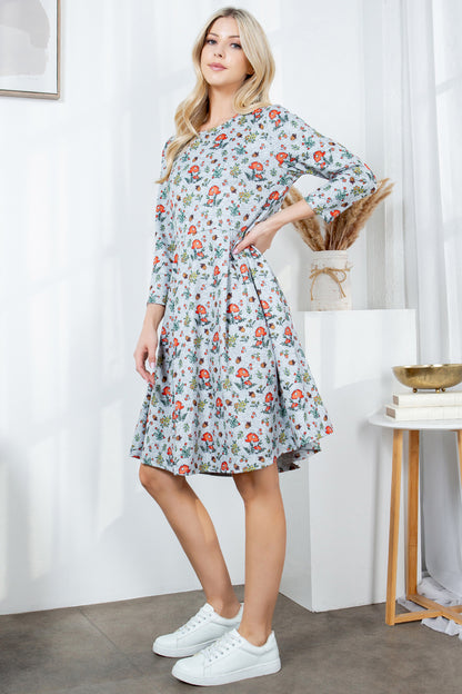 RETRO MUSHROOM TUNIC DRESS