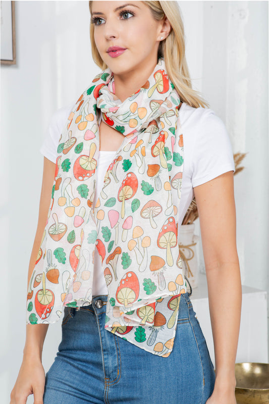 MUSHROOM PRINT SCARF