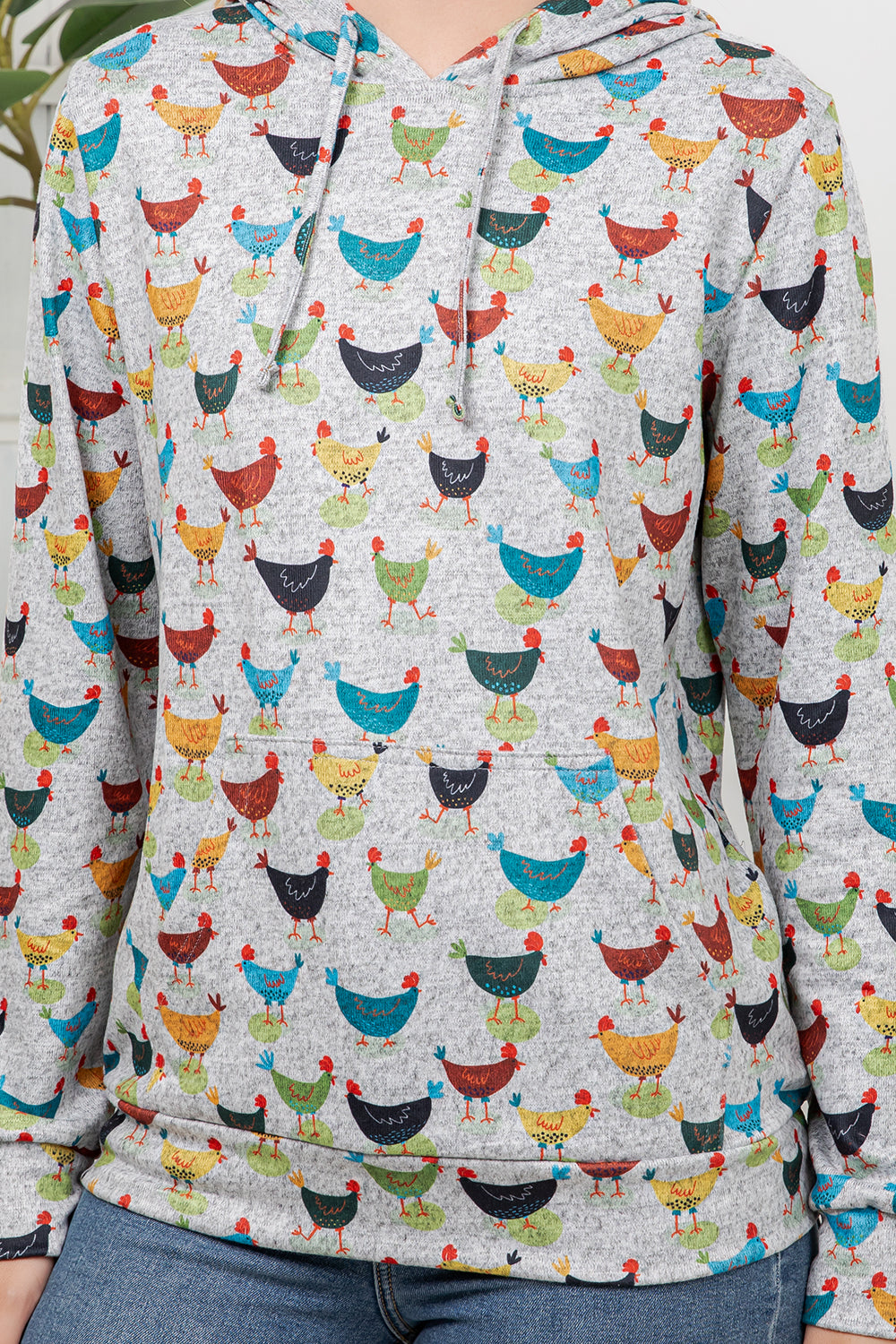 Colorful Chickens Pullover Hoodie