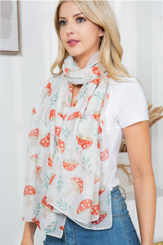 MUSHROOM PRINT SCARF