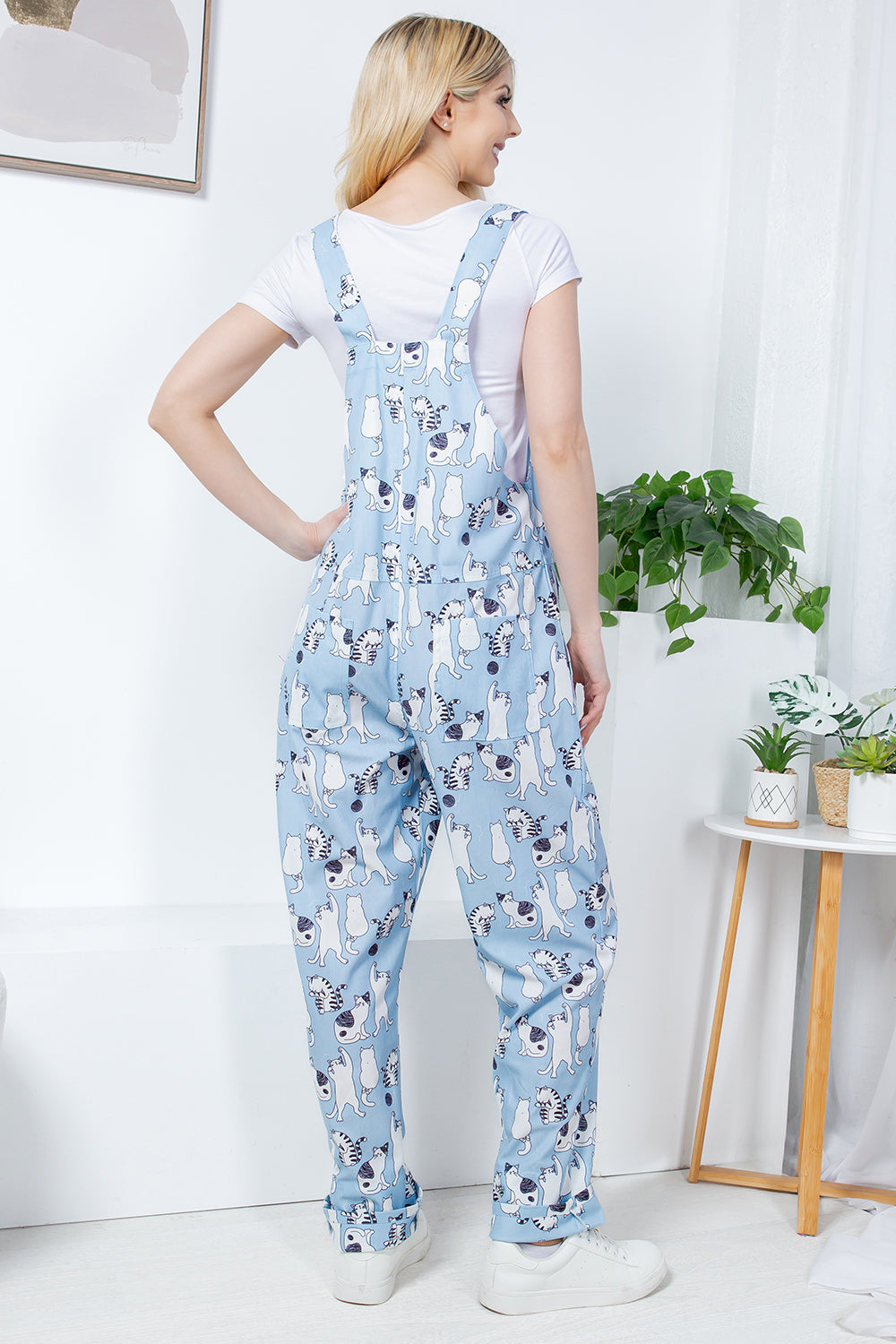 Dancing Cats Corduroy Plus Size Overall