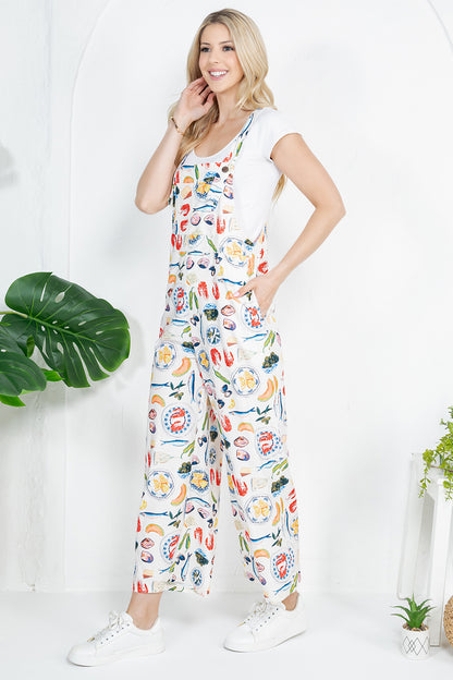 Fruits of the Sea Print Overall