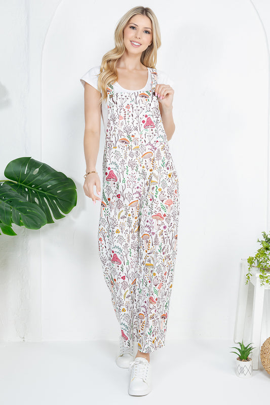 Mushroom Print Overall