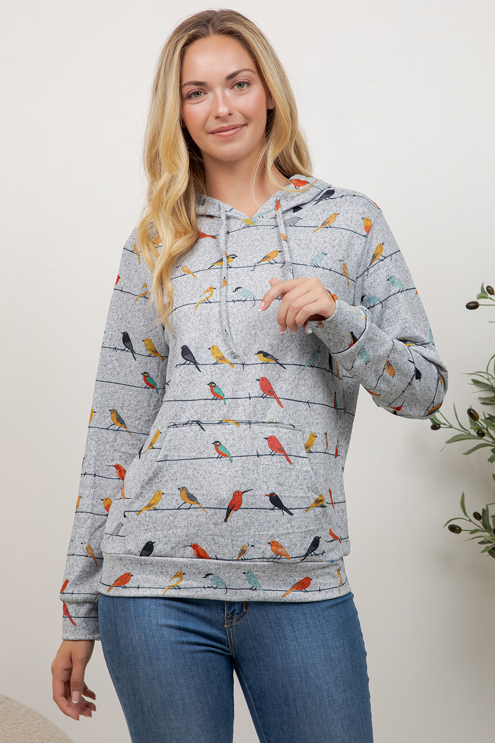 Birds on Wire Pullover Hoodie