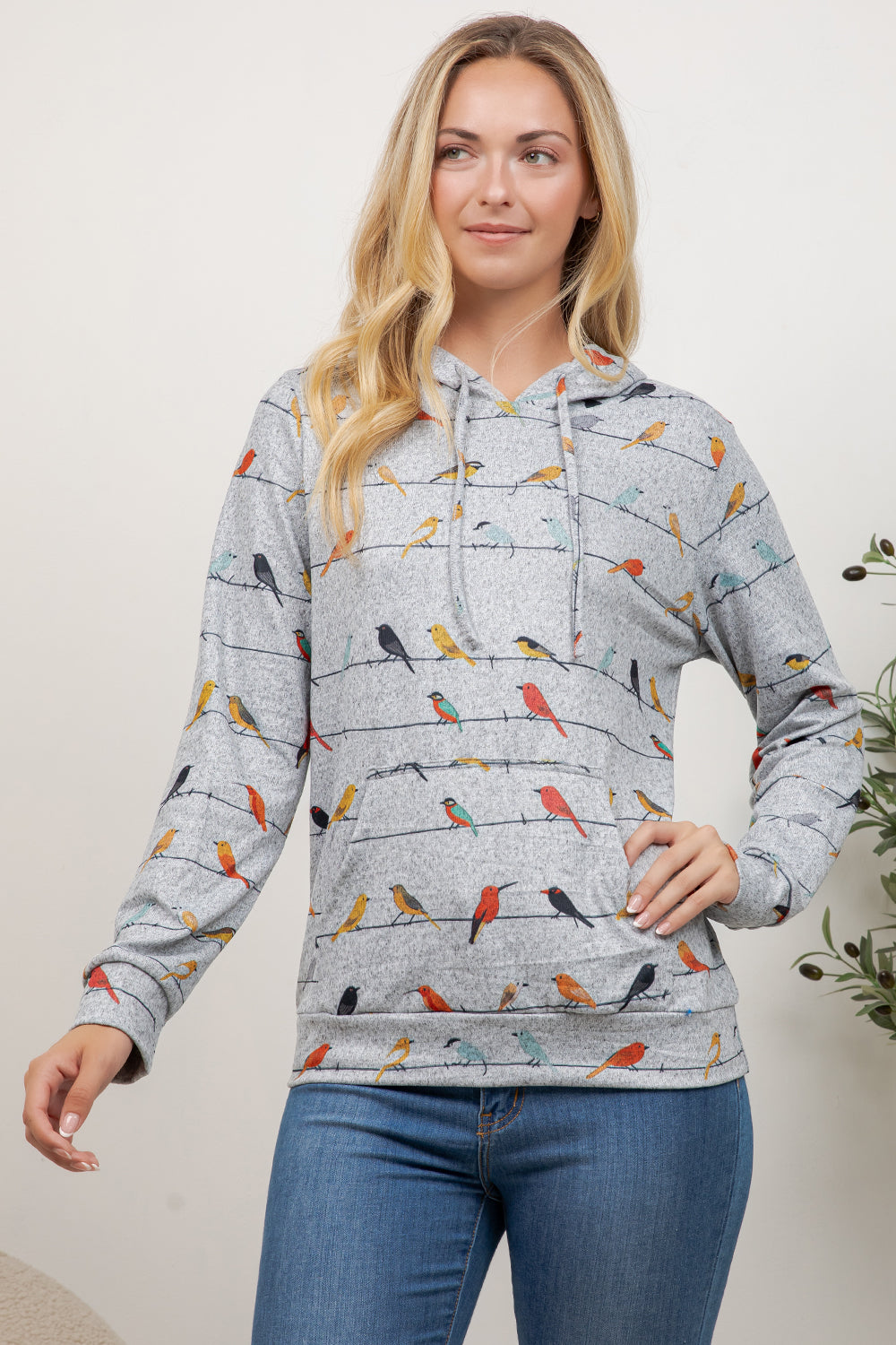 Birds on Wire Pullover Hoodie