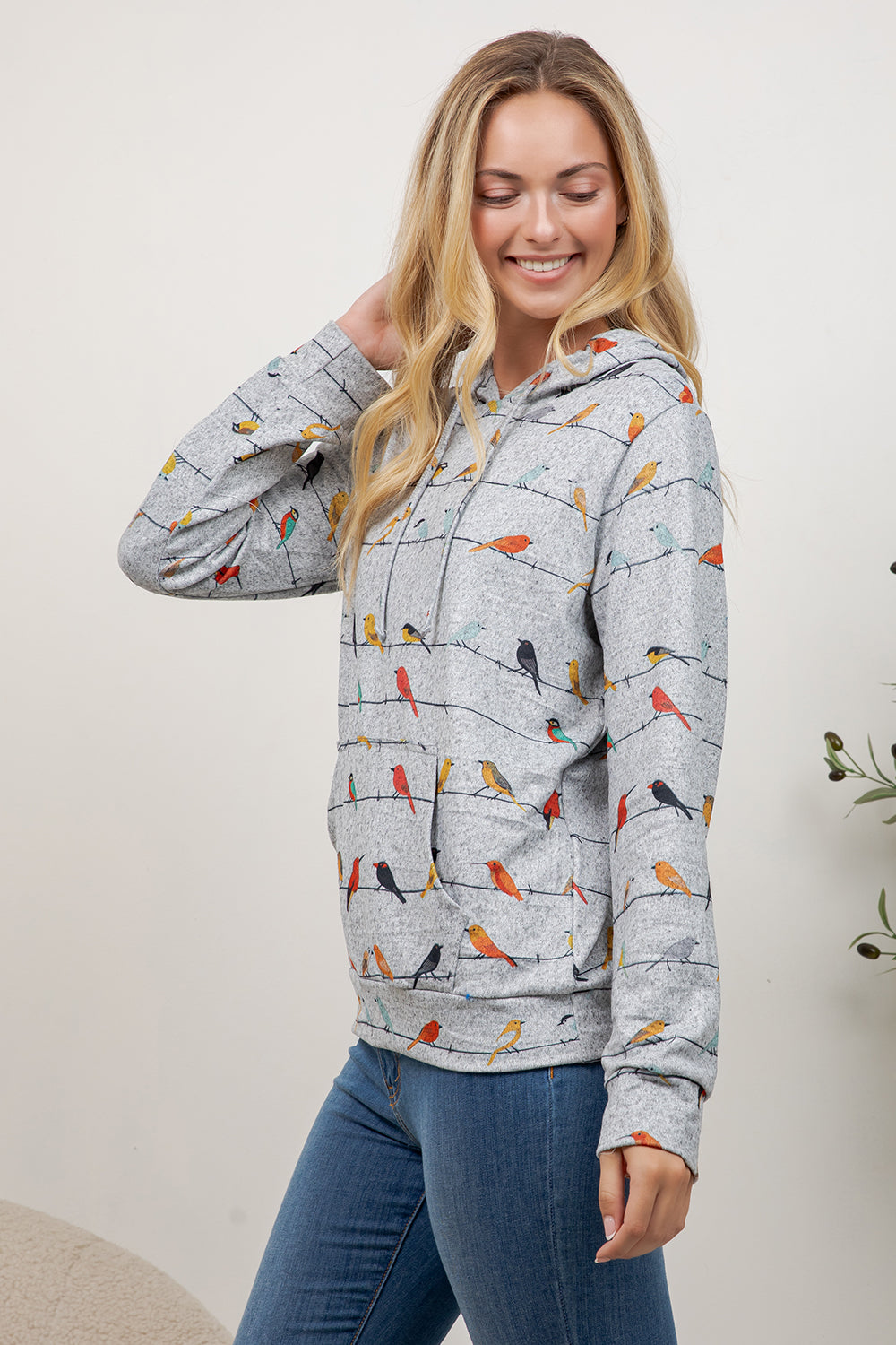 Birds on Wire Pullover Hoodie