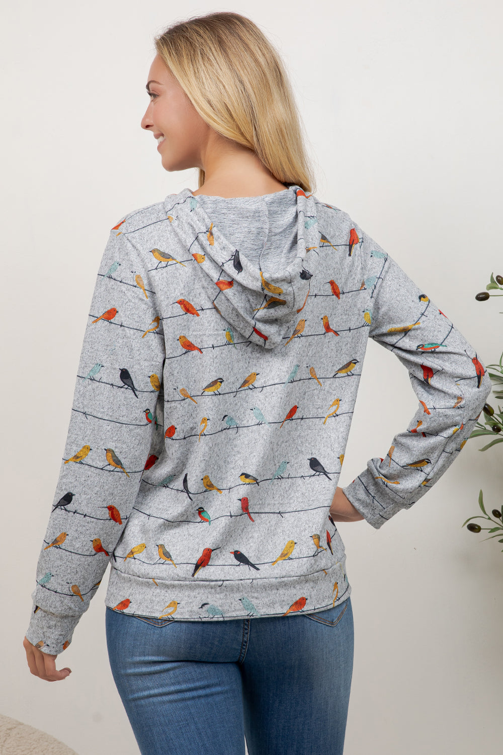 Birds on Wire Pullover Hoodie