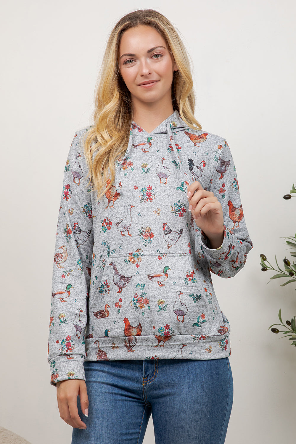 Chicken and Ducks Pullover Hoodie