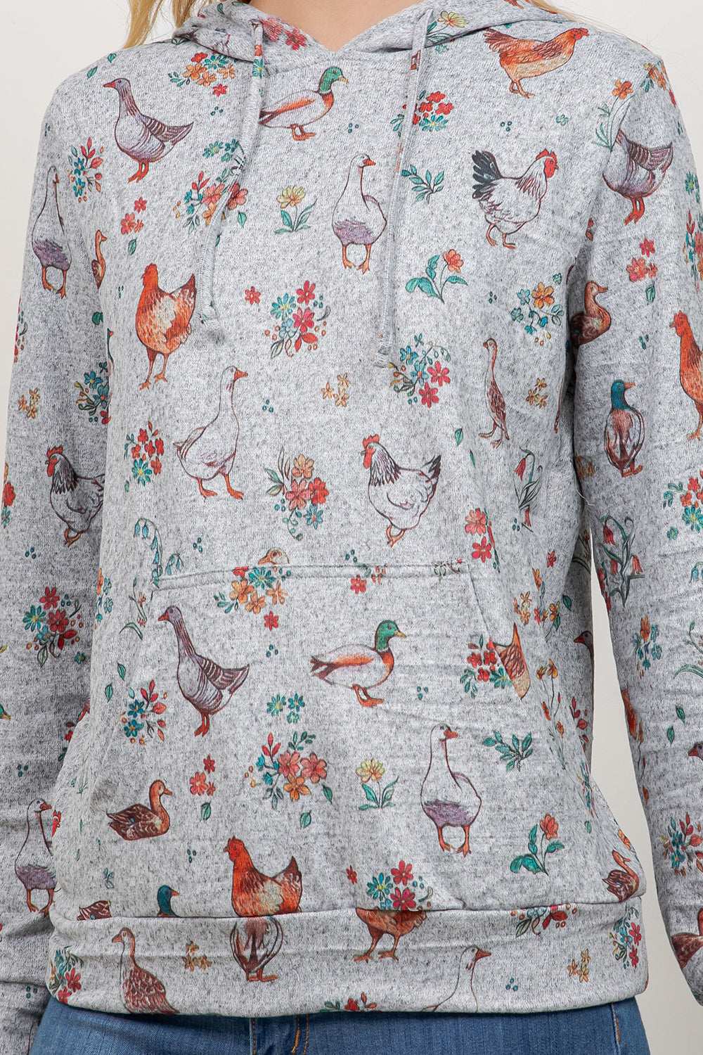 Chicken and Ducks Pullover Hoodie